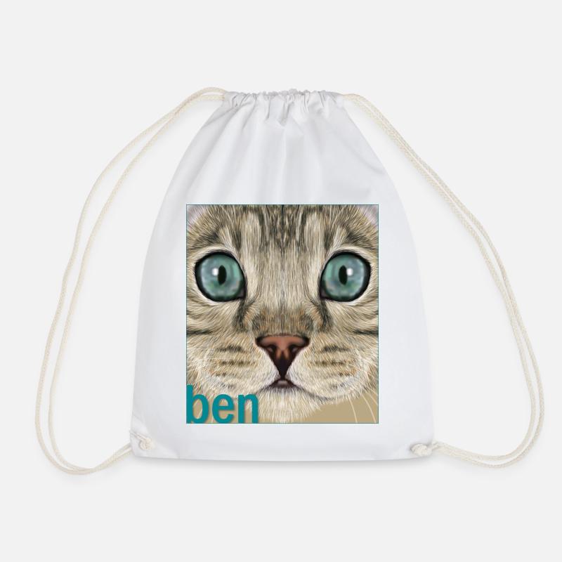 Bengalkatze  - Turnbeutel - Weiß