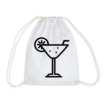 cocktail - Drawstring Bag - white - Front
