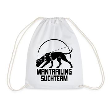 Boxer Mantrailing Search Team Dogs Wilsigns - Drawstring Bag - white - Front