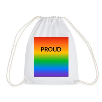Proud Rainbow LGBT Pride - Turnbeutel - Weiß - Vorne