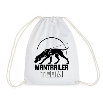 Vizsla Mantrailer Team Dog Sports Dogs Wilsigns - Drawstring Bag - white - Front