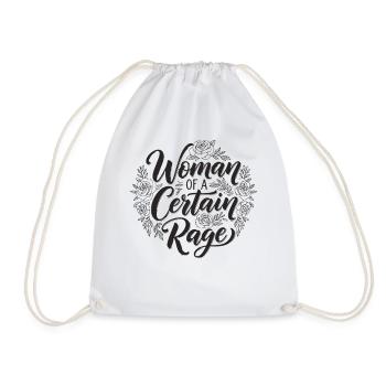 Déclaration de Féminisme Femme Rage Black - Sac de sport léger - blanc - Devant