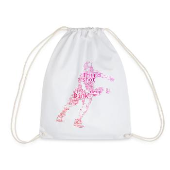 Pickleball Pro Gift for Pickleball Players Fans - Drawstring Bag - white - Front