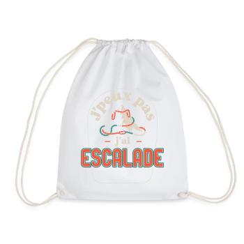 J'peux pas j'ai Escalade - Sac de sport léger - blanc - Devant