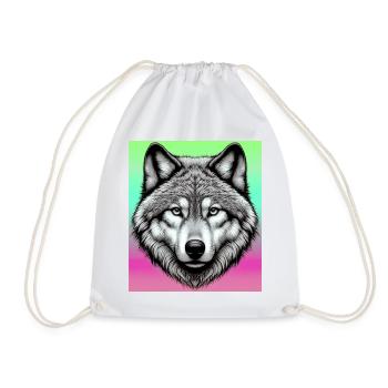 Wolf - Turnbeutel - Weiß - Vorne