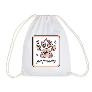 Pet friendly - Drawstring Bag - white - Front
