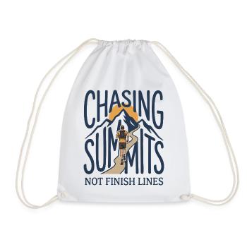 Trail Running - Courir après des sommes, pas des lignes d’arrivée - Sac de sport léger - blanc - Devant