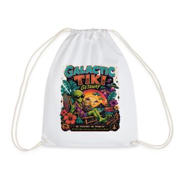 Galactic Tiki Alien Vacances rétro à Hawaï Science-fiction - Sac de sport léger - blanc - Devant