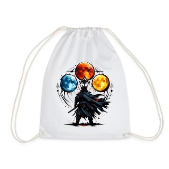 Moon Mage of the Three Moons - Drawstring Bag - white - Front
