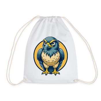 Mascotte de Hawk Kawaii Logo clipart de personnage de dessin animé - Sac de sport léger - blanc - Devant