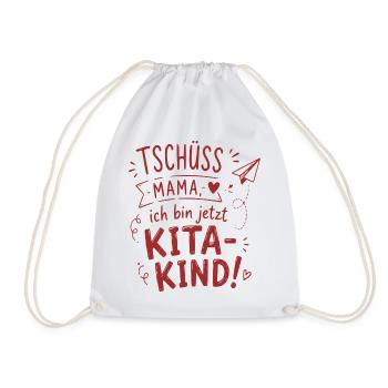 Tschüss Mama Kita-Kind - Turnbeutel - Weiß - Vorne