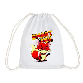 Lunettes de dessin animé Renard Intelligent - Sac de sport léger - blanc - Devant