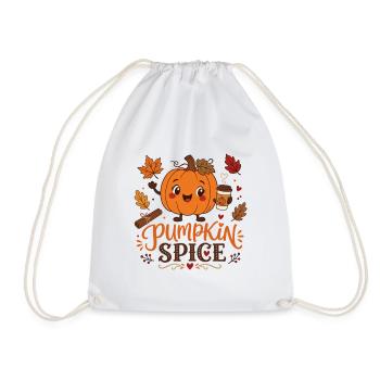 Kürbis Gewürz - Herbstliches T-Shirt - Turnbeutel - Weiß - Vorne