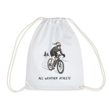 All Weather Athlete Bike - Drawstring Bag - white - Front