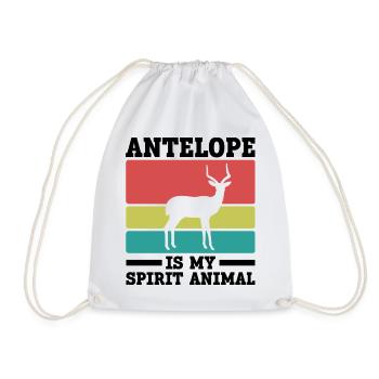 Esprit Antilope Animal Humour Vintage - Sac de sport léger - blanc - Devant