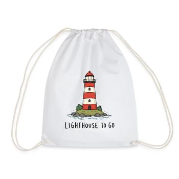 Lighthouse Sea Coast Maritime - Drawstring Bag - white - Front