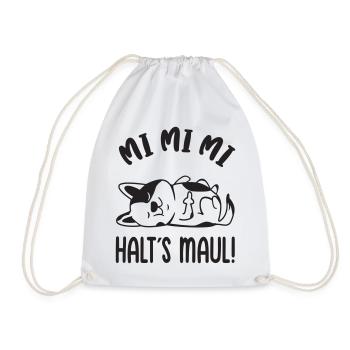 Mi Mi Mi Halt's Maul frecher böser Hund - Turnbeutel - Weiß - Vorne