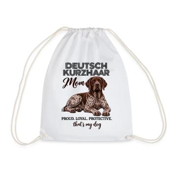 Deutsch Kurzhaar Mom Proud Loyal Protective - Turnbeutel - Weiß - Vorne