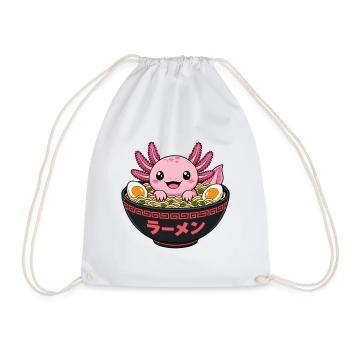 Süßer Axolotl in der Ramen Suppenschüssel - Turnbeutel - Weiß - Vorne
