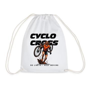 Cyclocross No Limits - Keep Moving Fahrrad T-Shirt - Turnbeutel - Weiß - Vorne
