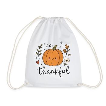 Süßer Kawaii Kürbis Herbst Design - Turnbeutel - Weiß - Vorne