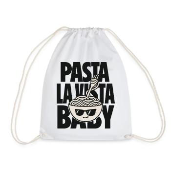 Pasta La Vista Baby – Spaghetti mit Sonnenbrille - Turnbeutel - Weiß - Vorne