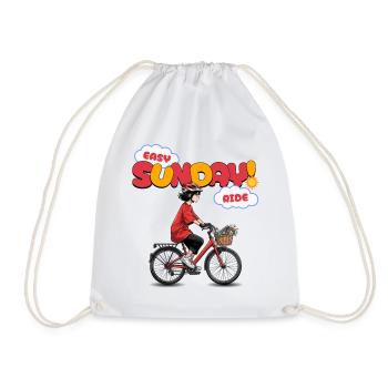 Easy Sunday Ride Fahrrad Anime Mädchen Geschenk - Turnbeutel - Weiß - Vorne