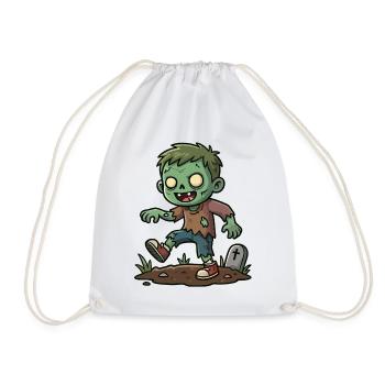 Grüner Zombie - Turnbeutel - Weiß - Vorne