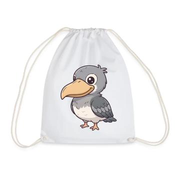 Schuhschnabel Vogel - Turnbeutel - Weiß - Vorne