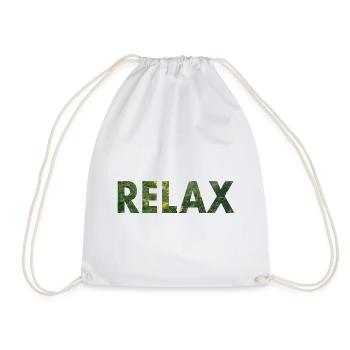 RELAX-Wort mit Foto - Turnbeutel - Weiß - Vorne