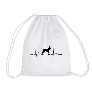 Battement de cœur Koolie australien Herzschlag Wilsigns - Sac de sport léger - blanc - Devant