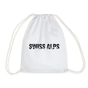 Swiss Alps Schweizer Alpen Berg - Turnbeutel - Weiß - Vorne