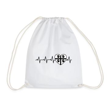 Pulse Coeur Cadeau Sardaigne Sardaigne Sardaigne Italie - Sac de sport léger - blanc - Devant