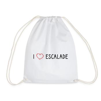 I love climbing. escalation. Climb. Climbing. sport - Drawstring Bag - white - Front