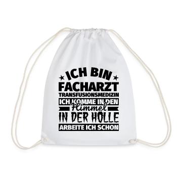 Facharzt Transfusionsmedizin Geschenk lustig Himme - Turnbeutel - Weiß - Vorne