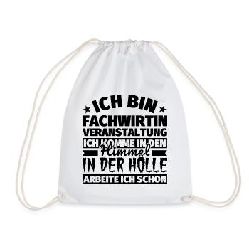 Fachwirtin Veranstaltung Geschenk lustig Himmel Hö - Turnbeutel - Weiß - Vorne