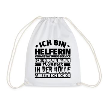Helferin Veranstaltungsservice Geschenk lustig Him - Turnbeutel - Weiß - Vorne