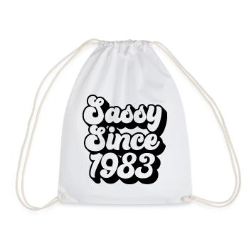 frech seit 1983, Geschenk zum 40. Geburtstag 40 Jahre alt - Turnbeutel - Weiß - Vorne