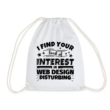 Web Design Funny Gift - Drawstring Bag - white - Front
