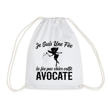 Je Suis Une Fée La Fée Pas Chier Cette Avocate - Sac de sport léger - blanc - Devant