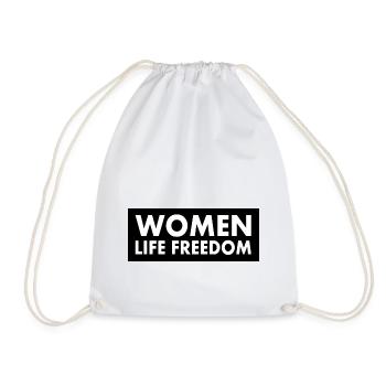 Women life freedom - Drawstring Bag - white - Front