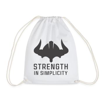 Shield of Power Emblem Design - Drawstring Bag - white - Front