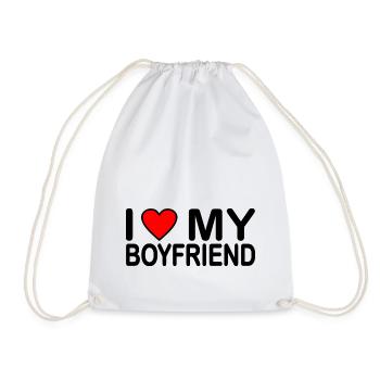 I love my boyfriend - Sac de sport léger - blanc - Devant