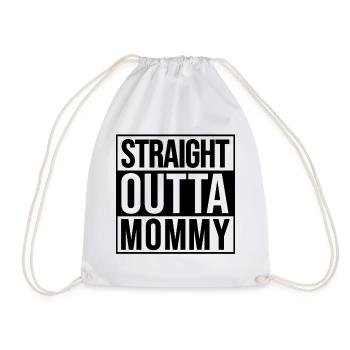 Baby-sitter rigolote tout droit sortie maman - noir - Sac de sport léger - blanc - Devant