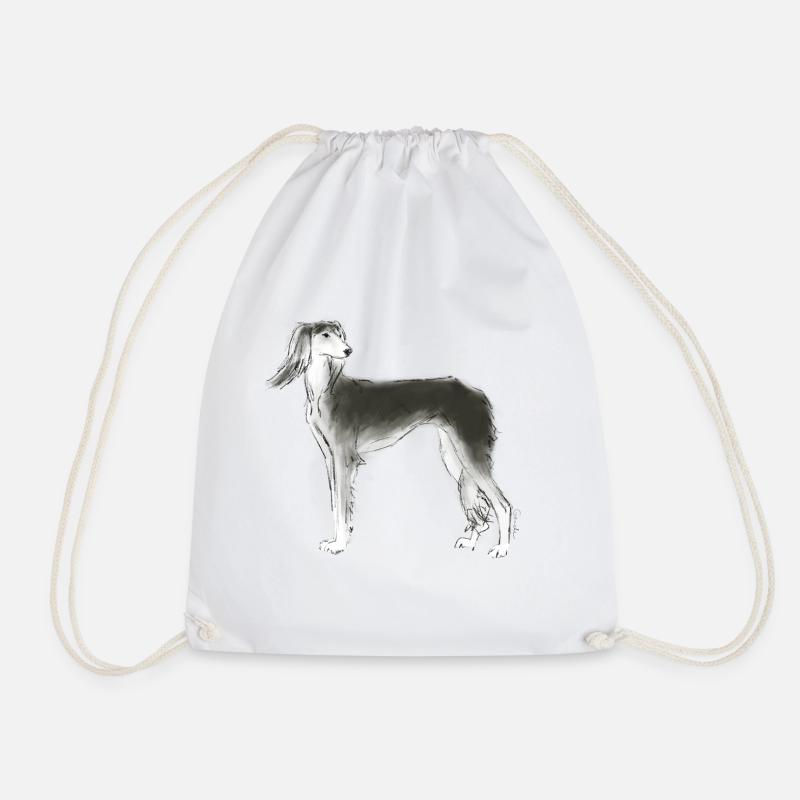 Saluki - Turnbeutel - Weiß