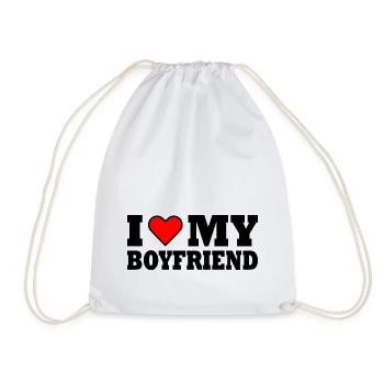 I love my boyfriend - Sac de sport léger - blanc - Devant