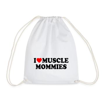 I love muscle mommies - Turnbeutel - Weiß - Vorne