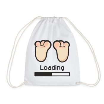 Loading... - Drawstring Bag - white - Front