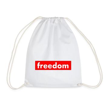 FREEDOM - Drawstring Bag - white - Front