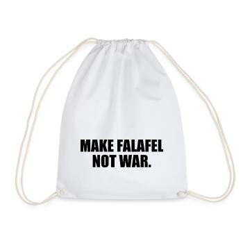 Make falafel not war - Sac de sport léger - blanc - Devant